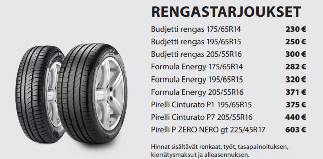 rengas tarjoukset